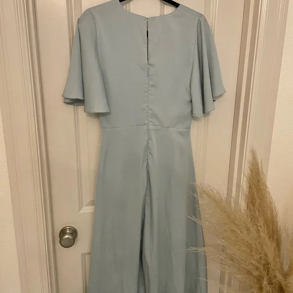 Blue ASTR blue flux wrap dress silky - Picture 5 of 6